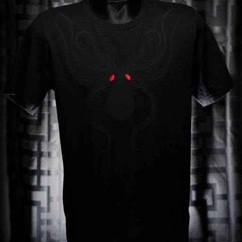 Noir et Noir Tentacles Black on Black Matte Print octopus design backlit photo