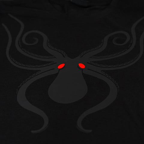 Noir et Noir Tentacles Black on Black Matte Print octopus design Details 1
