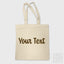Noirtees by Noir et Noir, photo of a customized natural heavyweight totebag - Text only